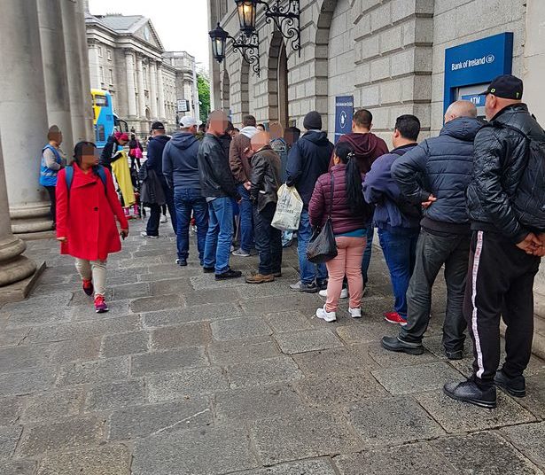 Homeless children forced to queue on the roadside