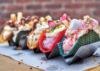 Dish of the week: Roy Boys’ rainbow ice cream tacos