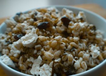 Chewy and nutty pearl barley stars in this hearty bowl dish