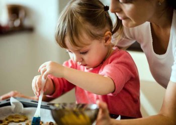 Kids mastering to cook